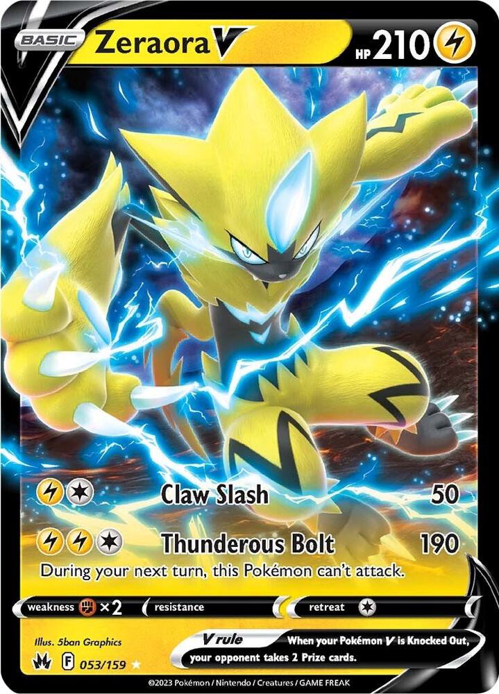 Zeraora V 053/159 (Crown Zenith)  - Holofoil | Good Games Morley