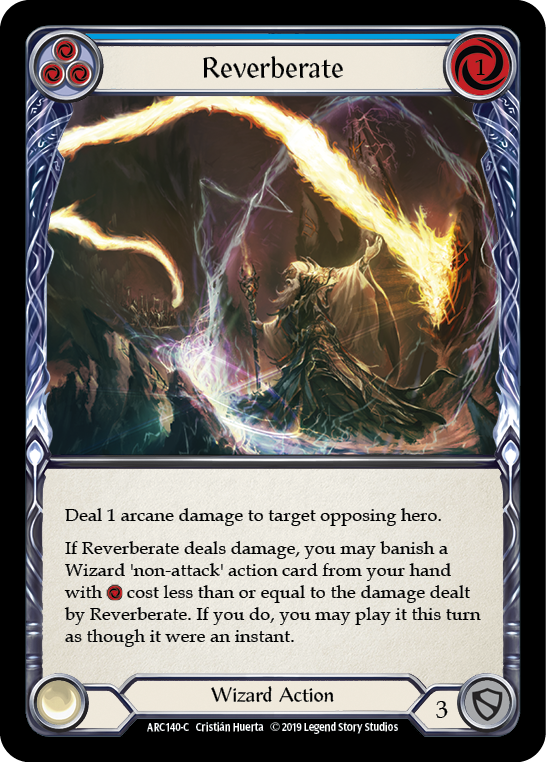 Reverberate (Blue) [ARC140-C] (Arcane Rising)  1st Edition Rainbow Foil | Good Games Morley