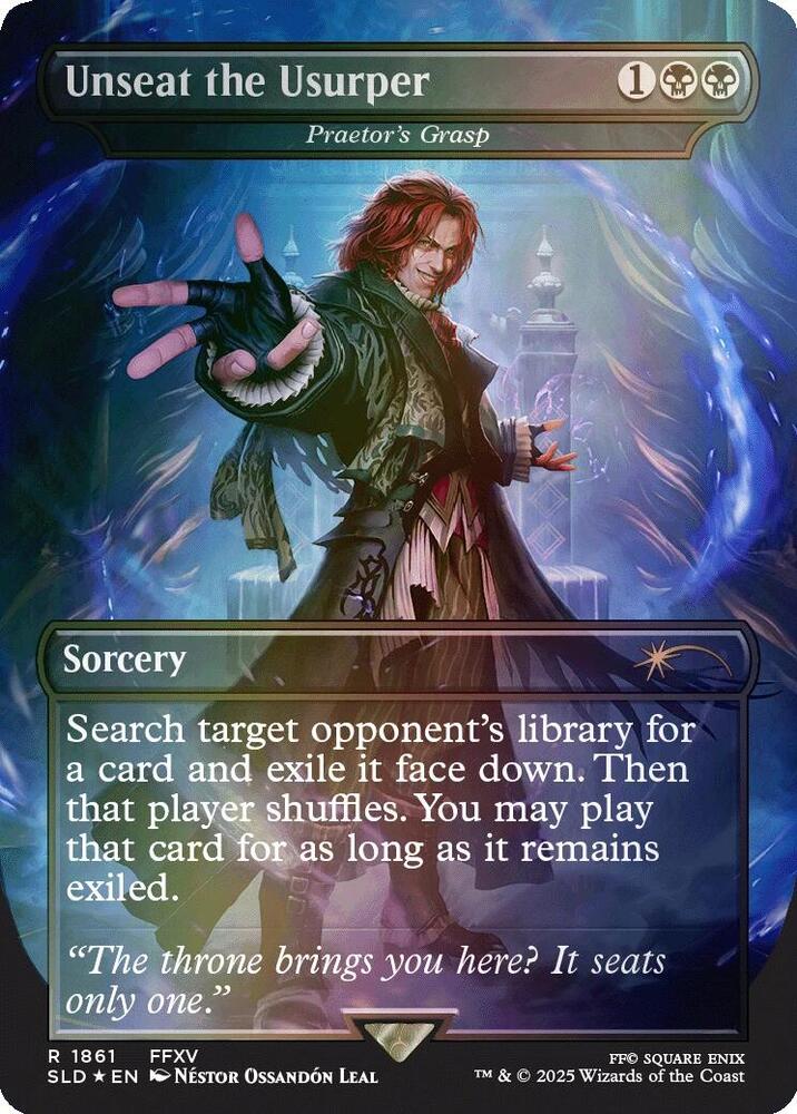Unseat the Usurper // Praetor's Grasp 1861 (Secret Lair Drop Series)  - Borderless Rainbow Foil | Good Games Morley
