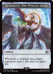 Emblem - Sephiroth, One-Winged Angel // Robot Warrior Double-Sided Token [FINAL FANTASY Tokens] | Good Games Morley