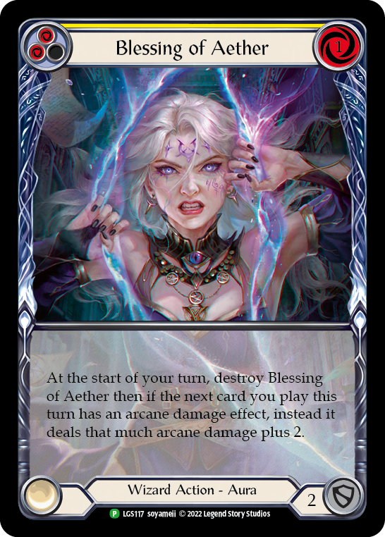 Blessing of Aether (Yellow) [LGS117] (Promo)  Rainbow Foil | Good Games Morley