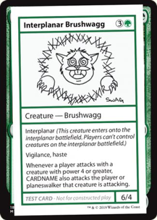 Interplanar Brushwagg (2021 Edition) [Mystery Booster Playtest Cards] | Good Games Morley