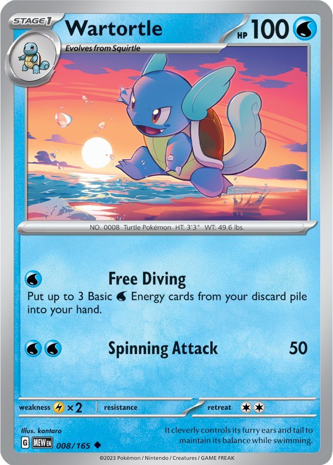 Wartortle (008/165) [Scarlet & Violet 151] | Good Games Morley