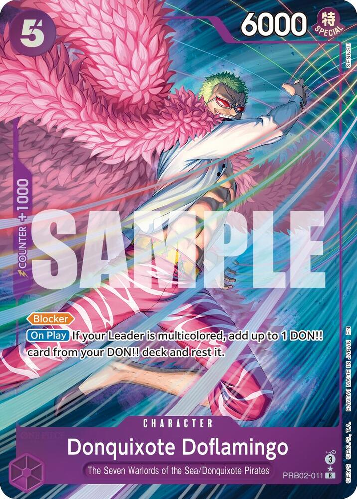 Donquixote Doflamingo PRB02-011 (Premium Booster -The Best- Vol. 2)  - Alternate Art Foil | Good Games Morley