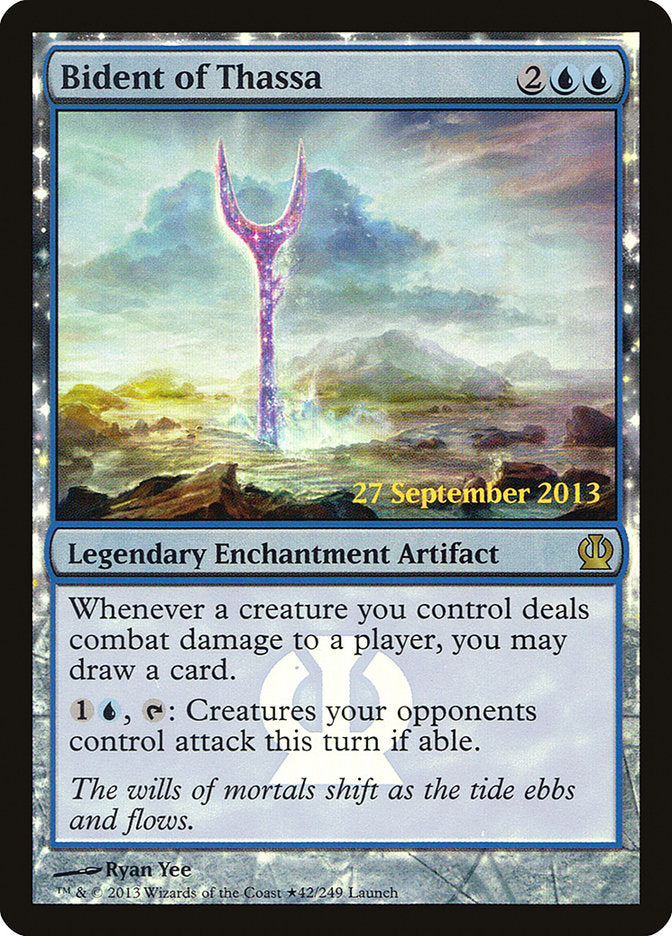Bident of Thassa (Prerelease) [Theros Promos] | Good Games Morley