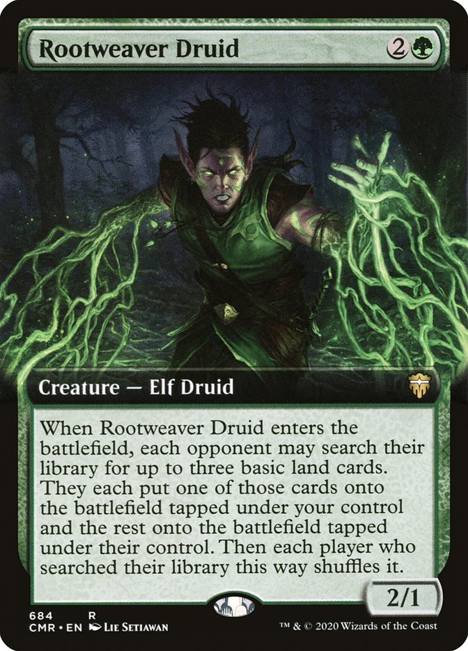 Rootweaver Druid (Extended Art) [Commander Legends] | Good Games Morley