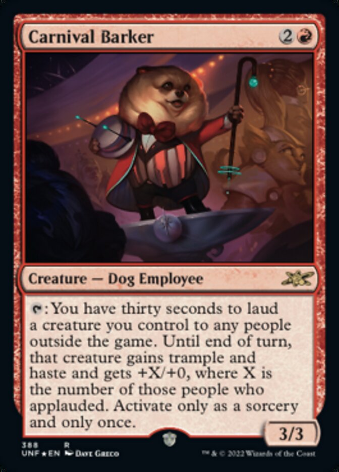 Carnival Barker (Galaxy Foil) [Unfinity] | Good Games Morley