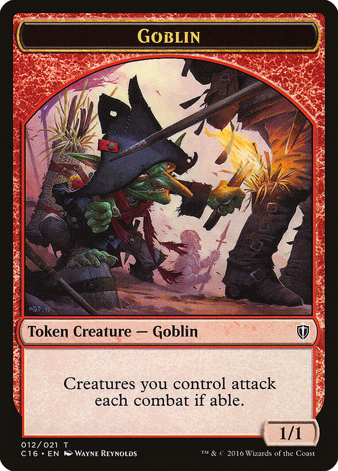 Goblin // Zombie Double-Sided Token [Commander 2016 Tokens] | Good Games Morley