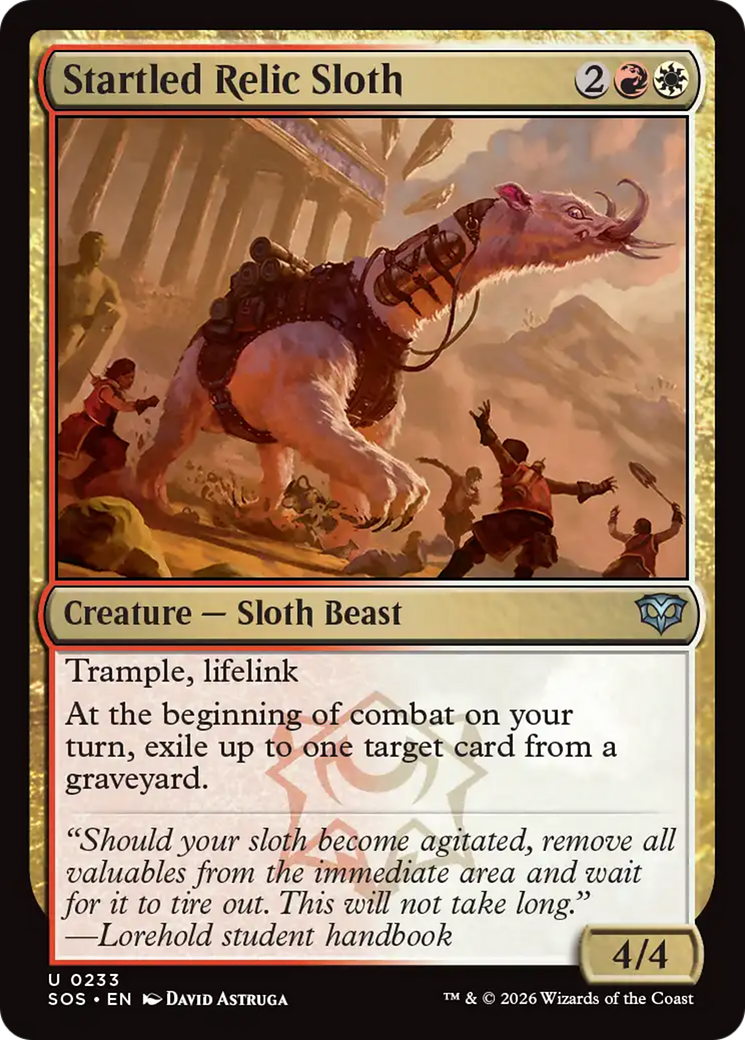 Startled Relic Sloth [Secrets of Strixhaven] | Good Games Morley