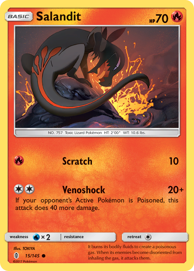 Salandit (15/145) [Sun & Moon: Guardians Rising] | Good Games Morley