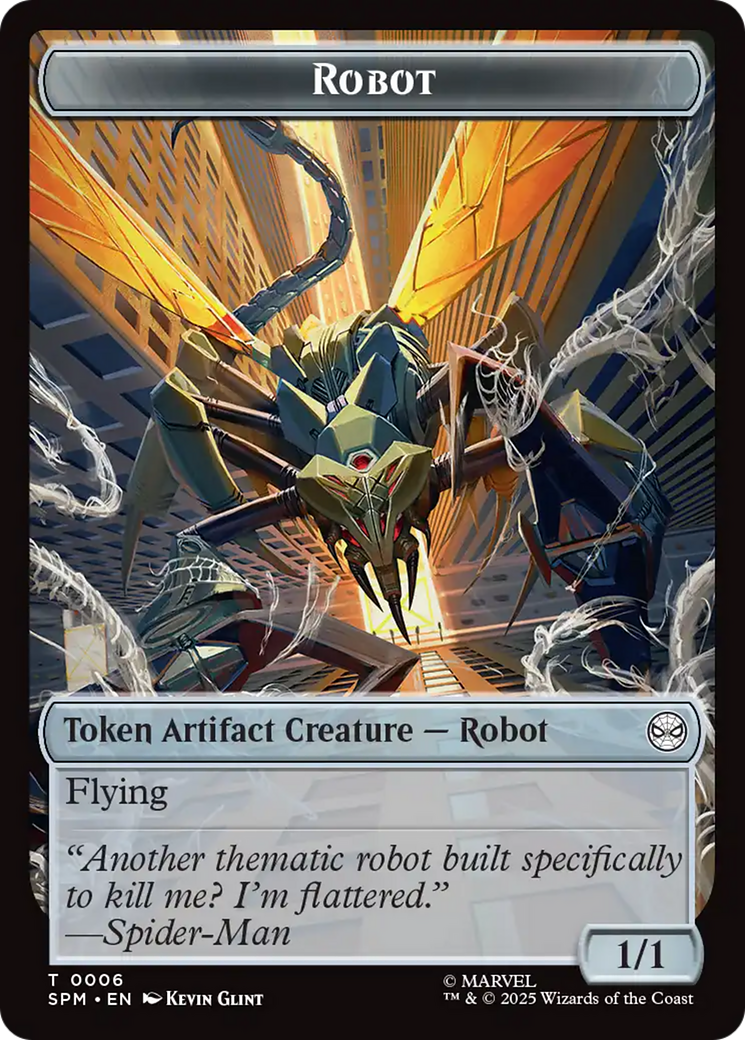 Food // Robot Double-Sided Token [Marvel's Spider-Man Tokens] | Good Games Morley