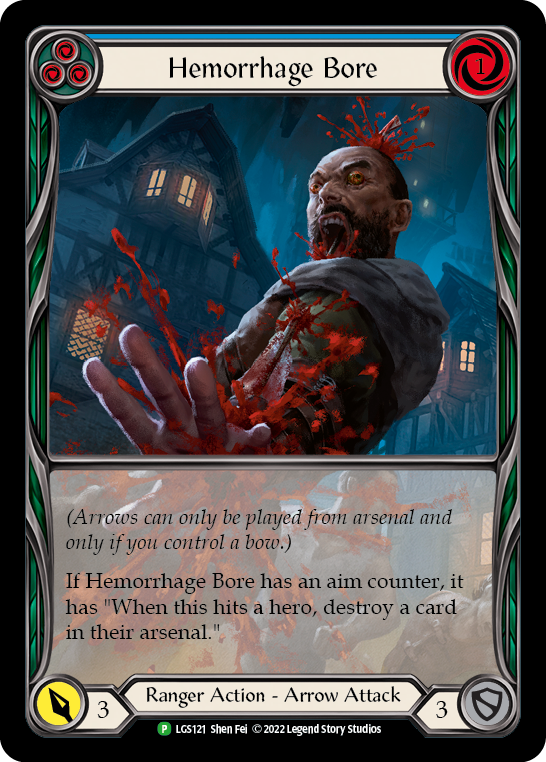 Hemorrhage Bore (Blue) [LGS121] (Promo)  Rainbow Foil | Good Games Morley
