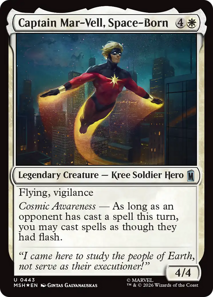 Captain Mar-Vell, Space-Born (Surge Foil) [Marvel Super Heroes] | Good Games Morley