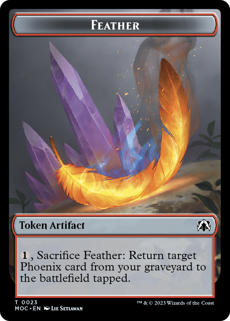 Feather // Servo Double-Sided Token [March of the Machine Commander Tokens] | Good Games Morley