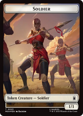 Copy // Soldier Double-Sided Token (Surge Foil) [Marvel Super Heroes Commander Tokens] | Good Games Morley