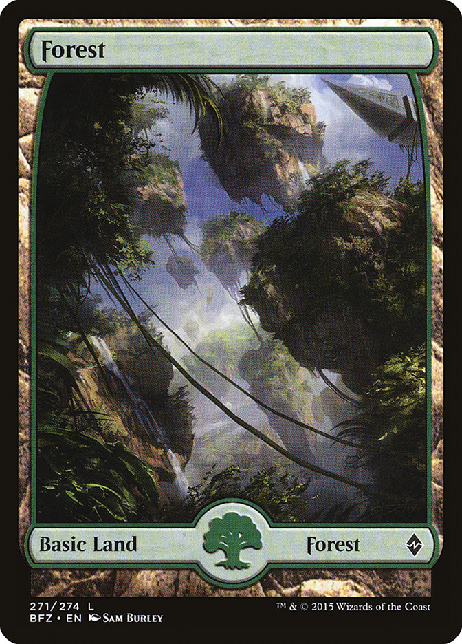 Forest (271) (Full Art) [Battle for Zendikar] | Good Games Morley