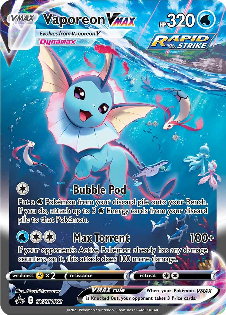 Vaporeon VMAX (SWSH182) [Sword & Shield: Black Star Promos] | Good Games Morley