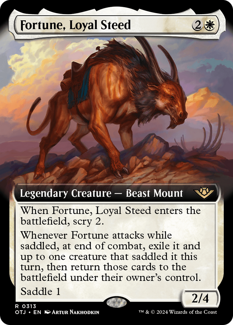 Fortune, Loyal Steed (Extended Art) [Outlaws of Thunder Junction] | Good Games Morley