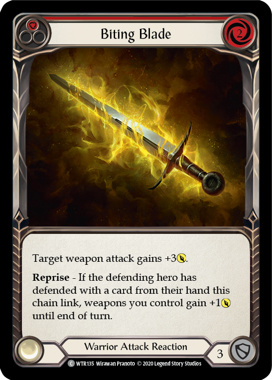 Biting Blade (Red) [U-WTR135] (Welcome to Rathe Unlimited)  Unlimited Rainbow Foil | Good Games Morley