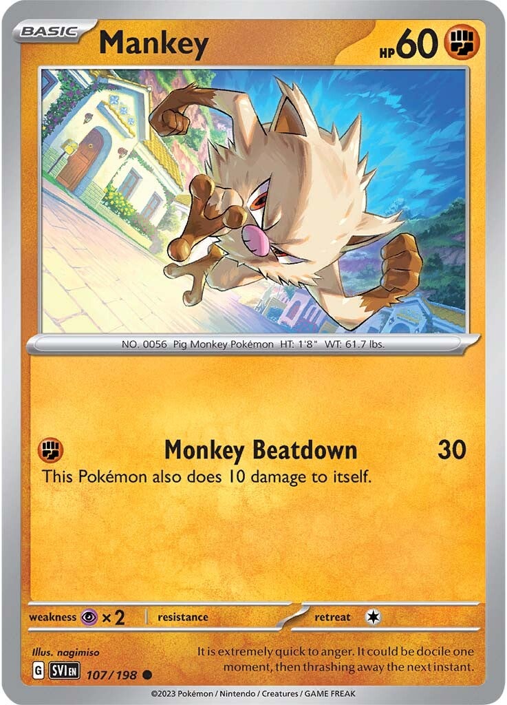 Mankey (107/198) [Scarlet & Violet: Base Set] | Good Games Morley