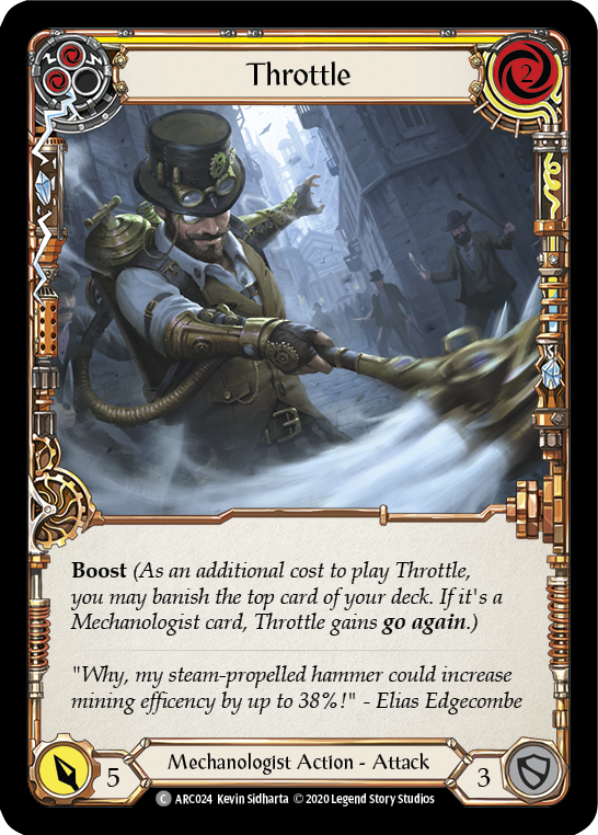 Throttle (Yellow) [U-ARC024] (Arcane Rising Unlimited)  Unlimited Rainbow Foil | Good Games Morley