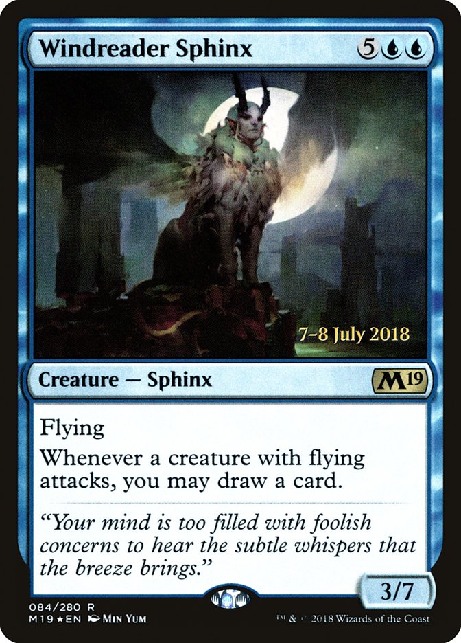 Windreader Sphinx [Core Set 2019 Prerelease Promos] | Good Games Morley