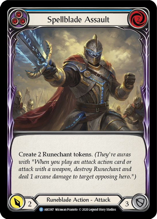 Spellblade Assault (Blue) [U-ARC087] (Arcane Rising Unlimited)  Unlimited Rainbow Foil | Good Games Morley