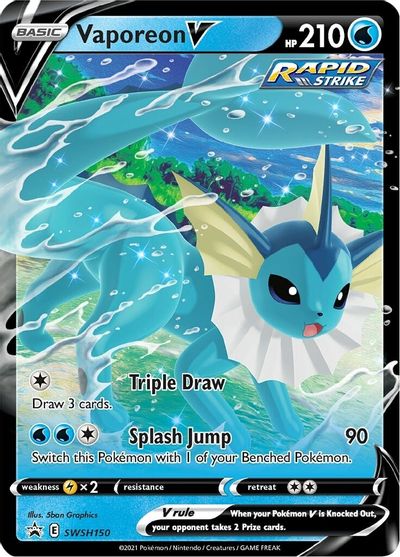 Vaporeon V (SWSH150) [Sword & Shield: Black Star Promos] | Good Games Morley