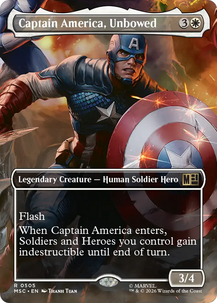 Captain America, Unbowed (Borderless) [Marvel Super Heroes Commander] | Good Games Morley