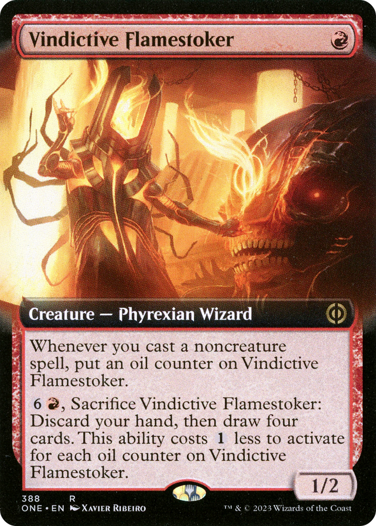 Vindictive Flamestoker (Extended Art) [Phyrexia: All Will Be One] | Good Games Morley