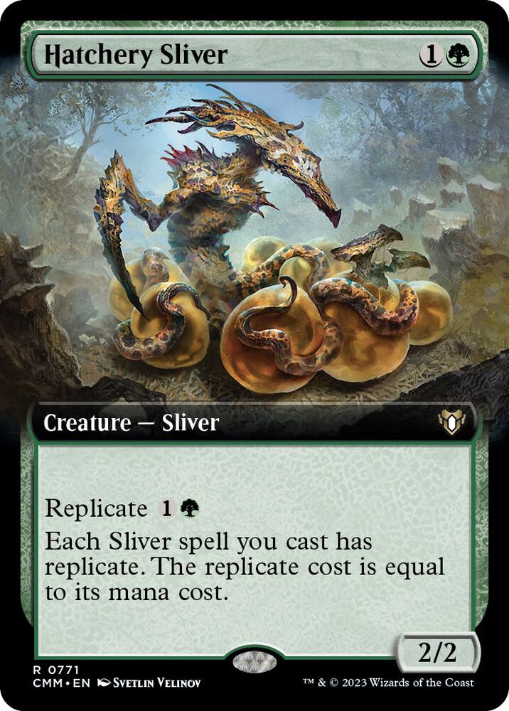 Hatchery Sliver 771/451 (Commander Masters)  - Extended Art Foil | Good Games Morley