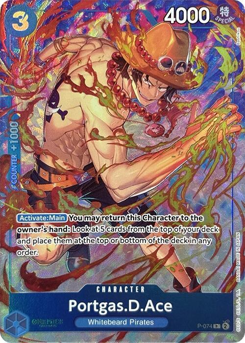 Portgas.D.Ace (PCC Vol.3) P-074 (One Piece Promotion Cards)  - Alternate Art Foil | Good Games Morley