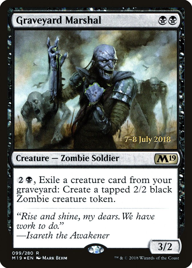 Graveyard Marshal [Core Set 2019 Prerelease Promos] | Good Games Morley