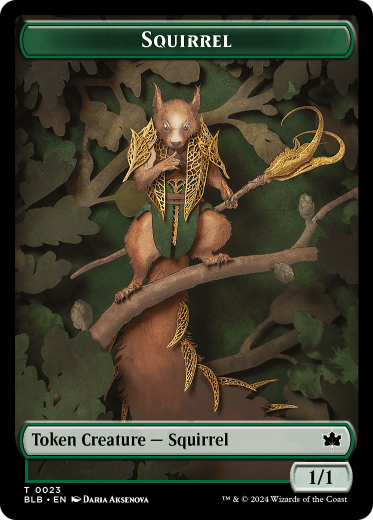 Squirrel // Starscape Cleric Double-Sided Token [Bloomburrow Tokens] | Good Games Morley
