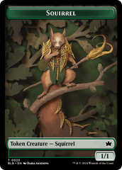 Squirrel // Darkstar Augur Double-Sided Token [Bloomburrow Tokens] | Good Games Morley