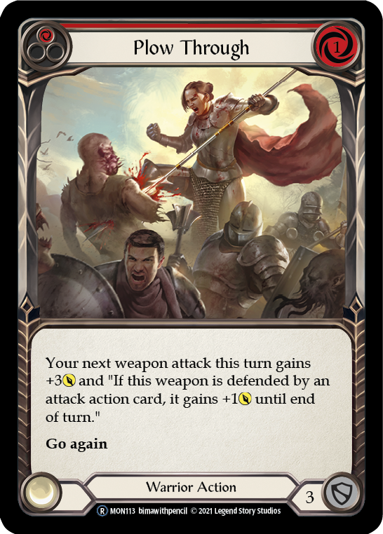 Plow Through (Red) [U-MON113-RF] (Monarch Unlimited)  Unlimited Rainbow Foil | Good Games Morley
