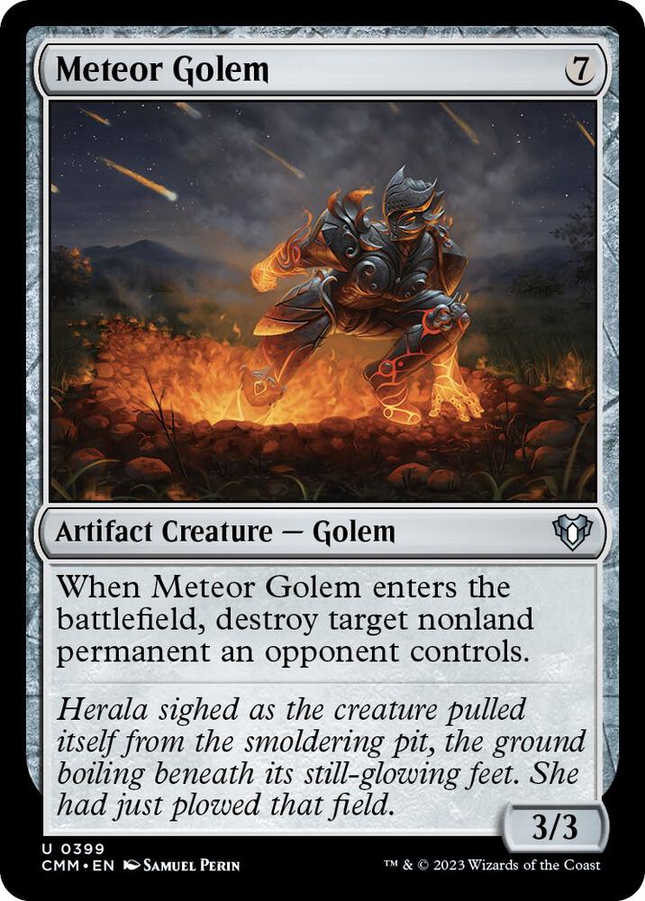 Meteor Golem 399 (Commander Masters)  - Foil | Good Games Morley