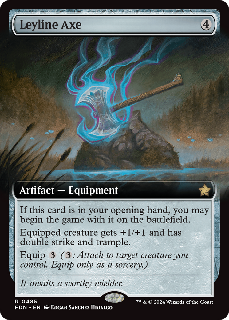 Leyline Axe (Extended Art) [Foundations] | Good Games Morley