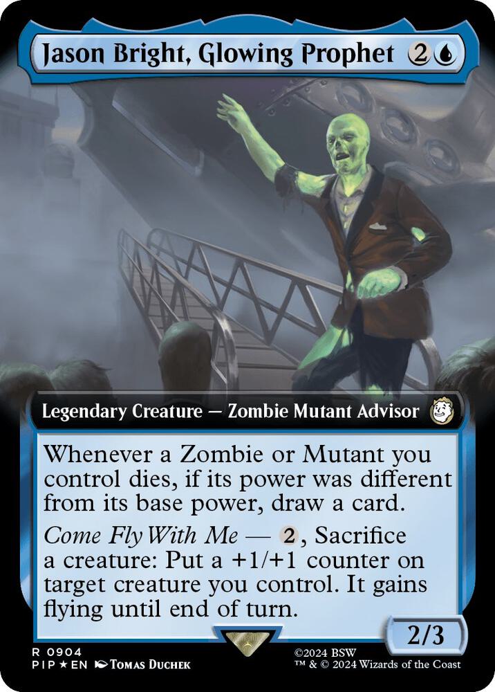 Jason Bright, Glowing Prophet 904/326 (Universes Beyond: Fallout)  - Extended Art Surge Foil | Good Games Morley
