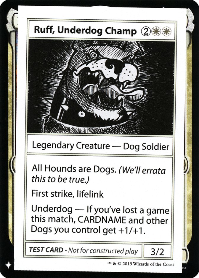 Ruff, Underdog Champ [Mystery Booster Playtest Cards] | Good Games Morley
