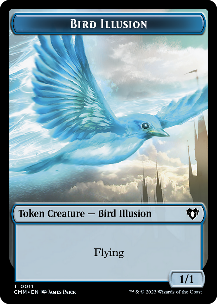 Bird Illusion Token [Commander Masters Tokens] | Good Games Morley