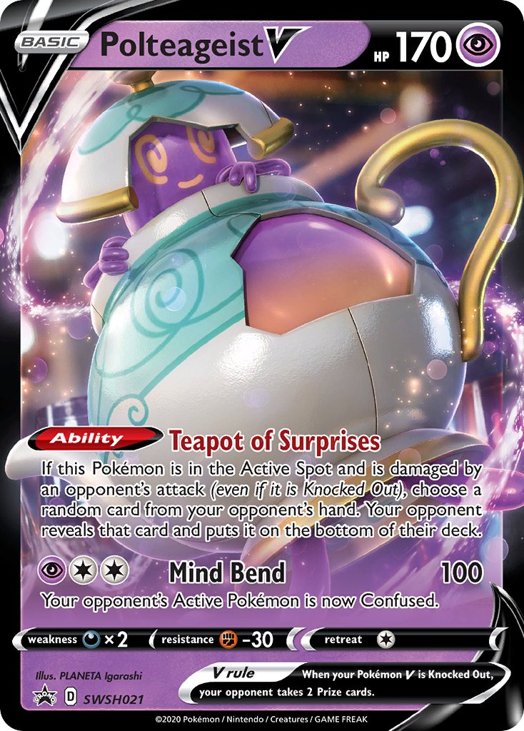 Polteageist V (SWSH021) (Jumbo Card) [Sword & Shield: Black Star Promos] | Good Games Morley