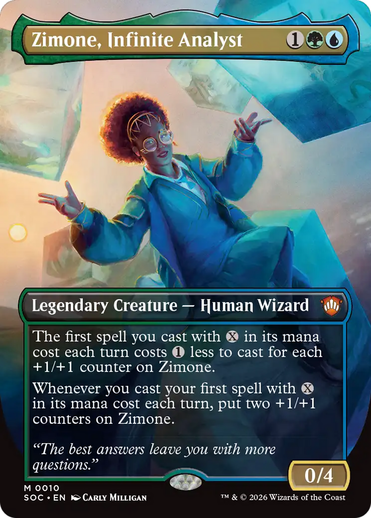 Zimone, Infinite Analyst (Borderless) [Secrets of Strixhaven Commander] | Good Games Morley