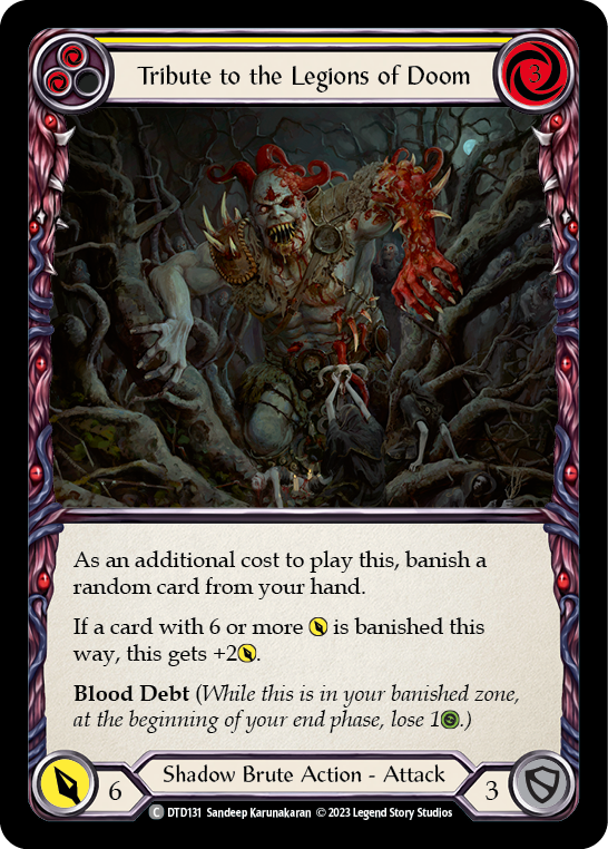 Tribute to the Legions of Doom (Yellow) [DTD131] (Dusk Till Dawn)  Rainbow Foil | Good Games Morley