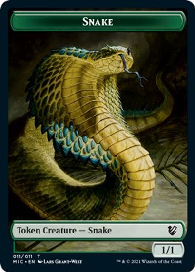 Spirit // Snake Double-Sided Token [Innistrad: Midnight Hunt Commander Tokens] | Good Games Morley