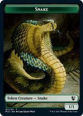 Spirit // Snake Double-Sided Token [Innistrad: Midnight Hunt Commander Tokens] | Good Games Morley