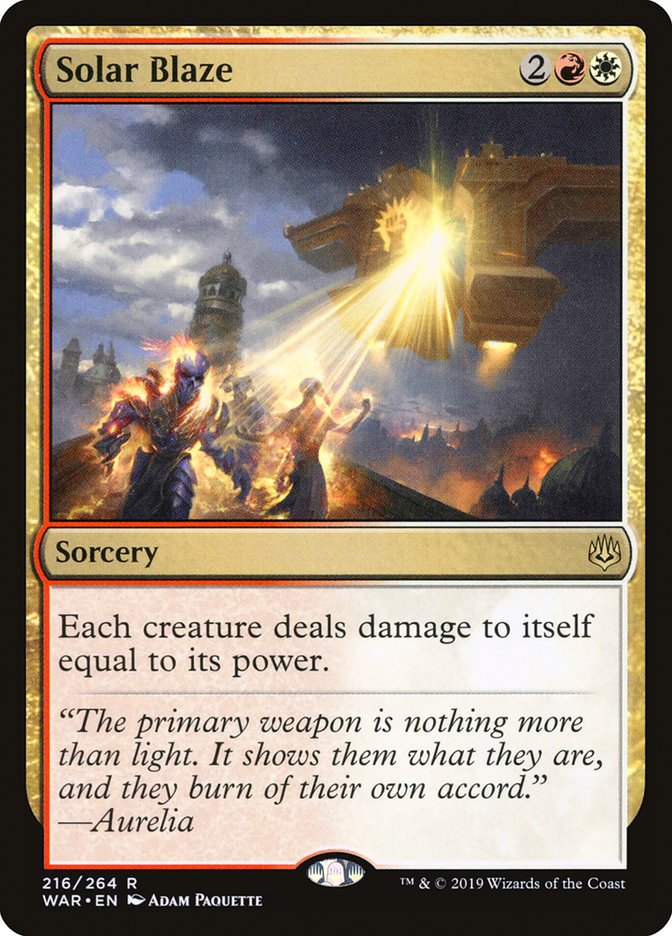 Solar Blaze 216/264 (War of the Spark)  | Good Games Morley