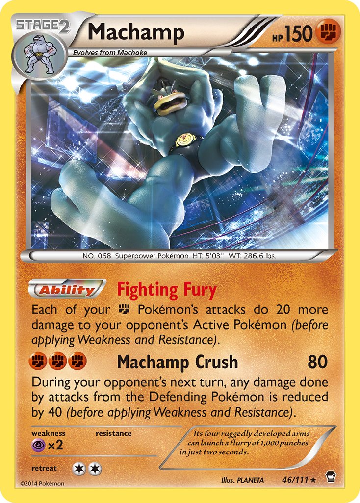 Machamp (46/111) (Cosmos Holo) (Blister Exclusive) [XY: Furious Fists] | Good Games Morley