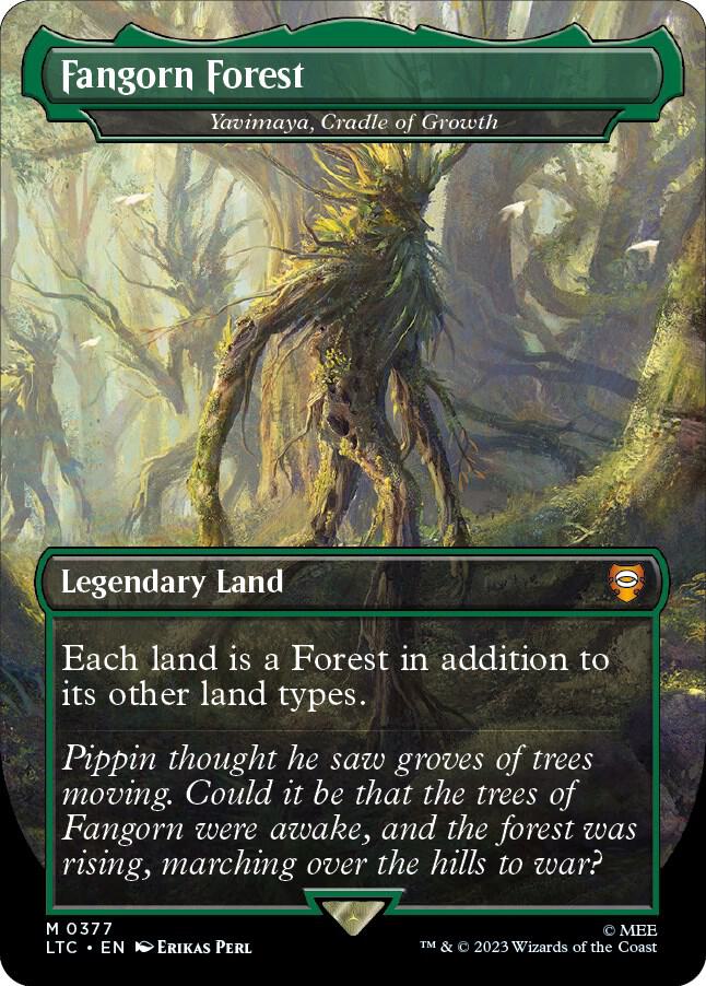 Fangorn Forest - Yavimaya, Cradle of Growth 377 (Commander: The Lord of the Rings: Tales of Middle-earth)  - Borderless Foil | Good Games Morley