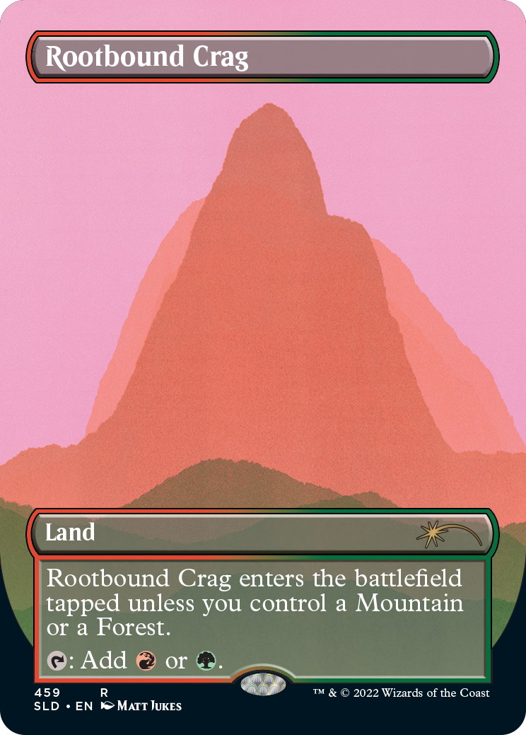 Rootbound Crag (Borderless) [Secret Lair Drop Series] | Good Games Morley